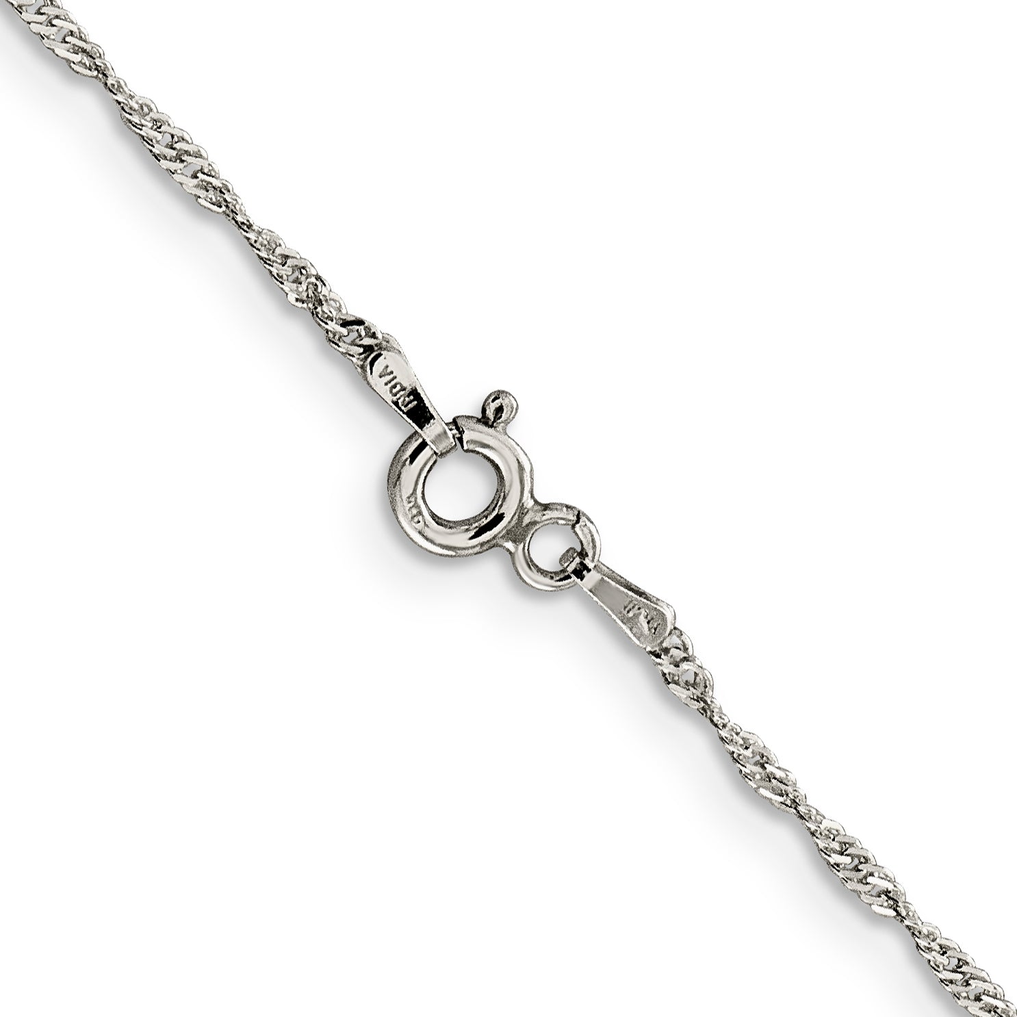 20 Inch Sterling Silver 1.4mm Singapore Chain Necklace
