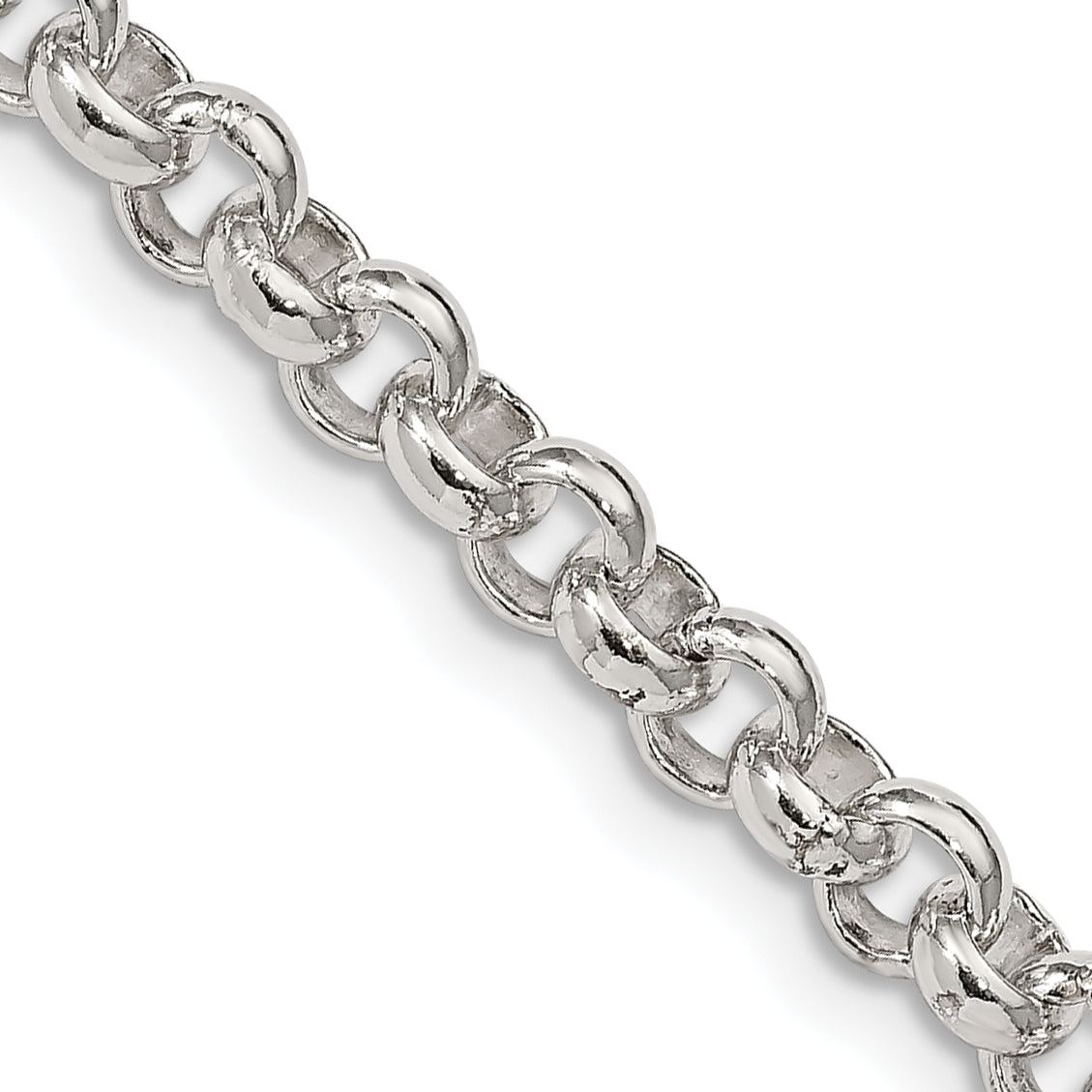 20 Inch Sterling Silver 5mm Rolo Chain Necklace
