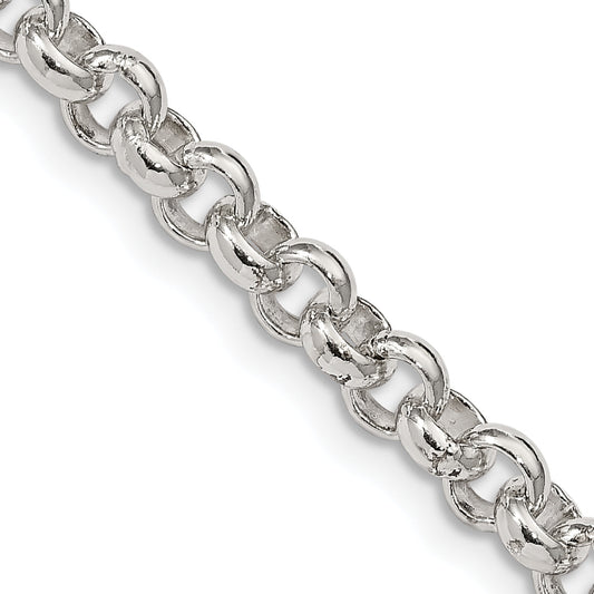 20 Inch Sterling Silver 5mm Rolo Chain Necklace