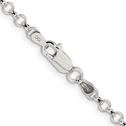 30 Inch Sterling Silver 3.5mm Rolo Chain Necklace