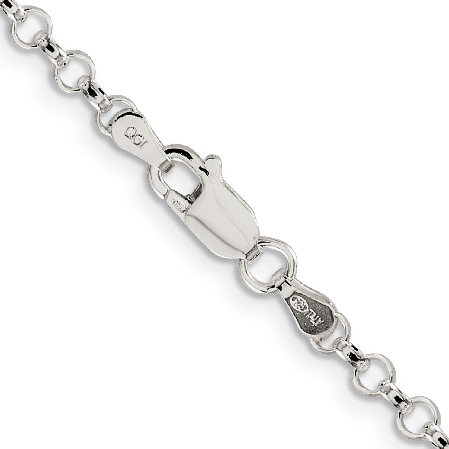 36 Inch Sterling Silver 3.5mm Rolo Chain Necklace