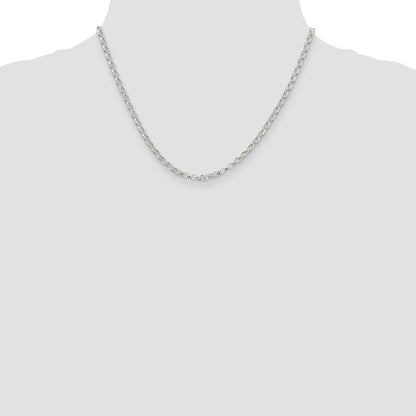 18 Inch Sterling Silver 3.5mm Rolo Chain Necklace