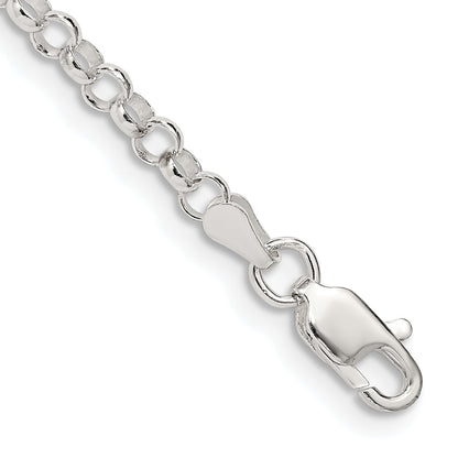 7 Inch Sterling Silver 3.5mm Rolo Chain Bracelet