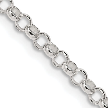 36 Inch Sterling Silver 3.5mm Rolo Chain Necklace