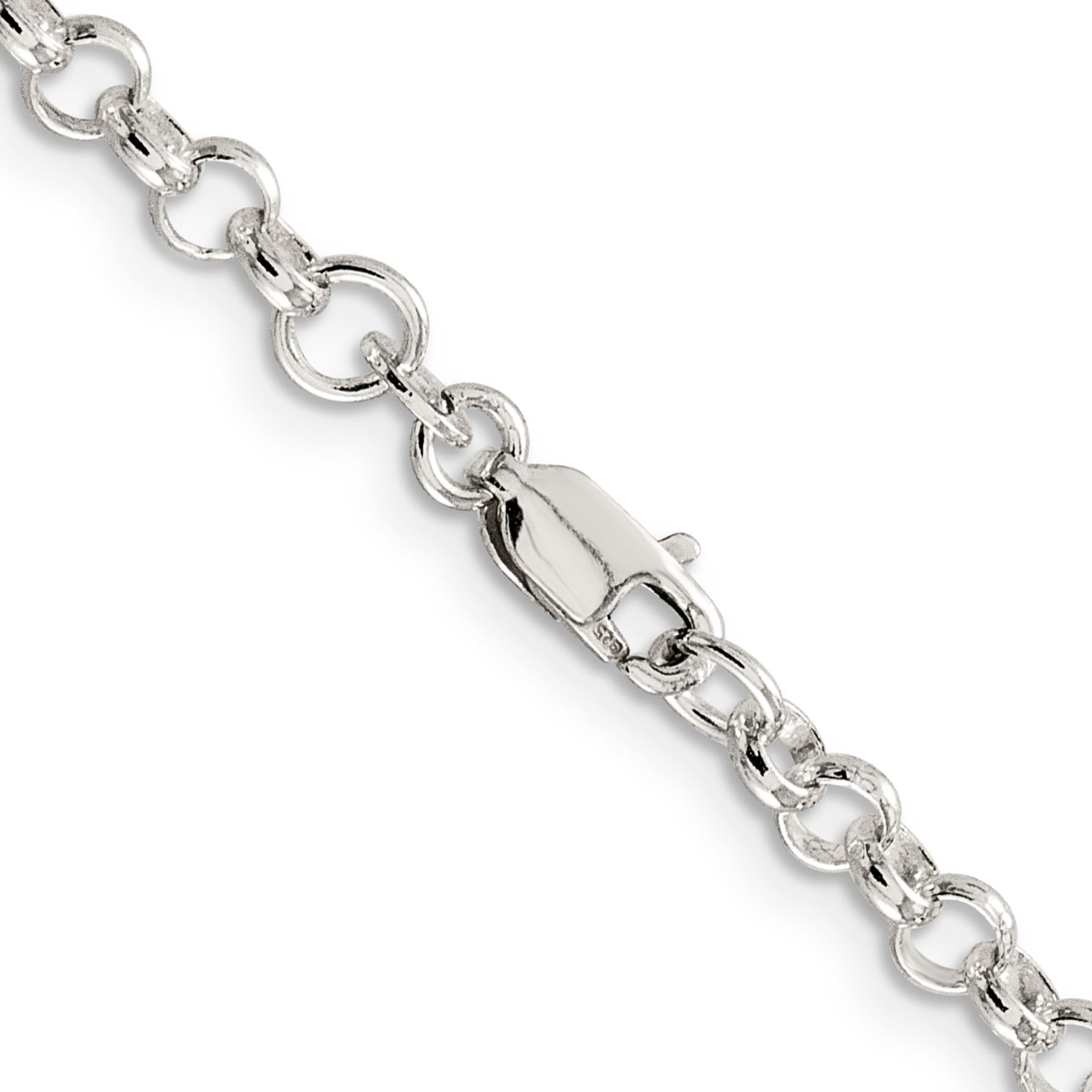 36 Inch Sterling Silver 4mm Rolo Chain Necklace
