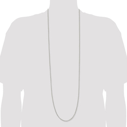 42 Inch Sterling Silver 4mm Rolo Chain Necklace