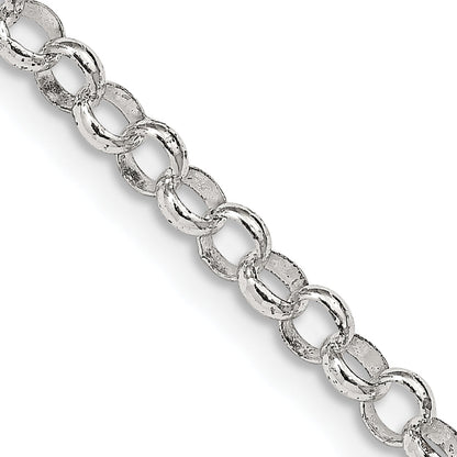 20 Inch Sterling Silver 4mm Rolo Chain Necklace