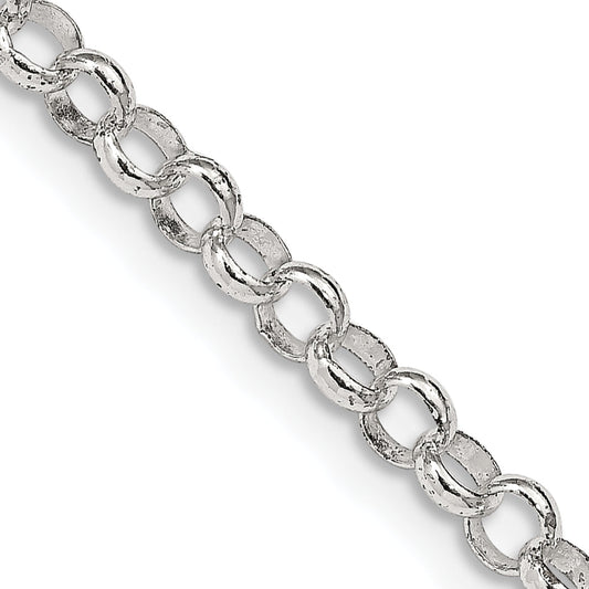 20 Inch Sterling Silver 4mm Rolo Chain Necklace