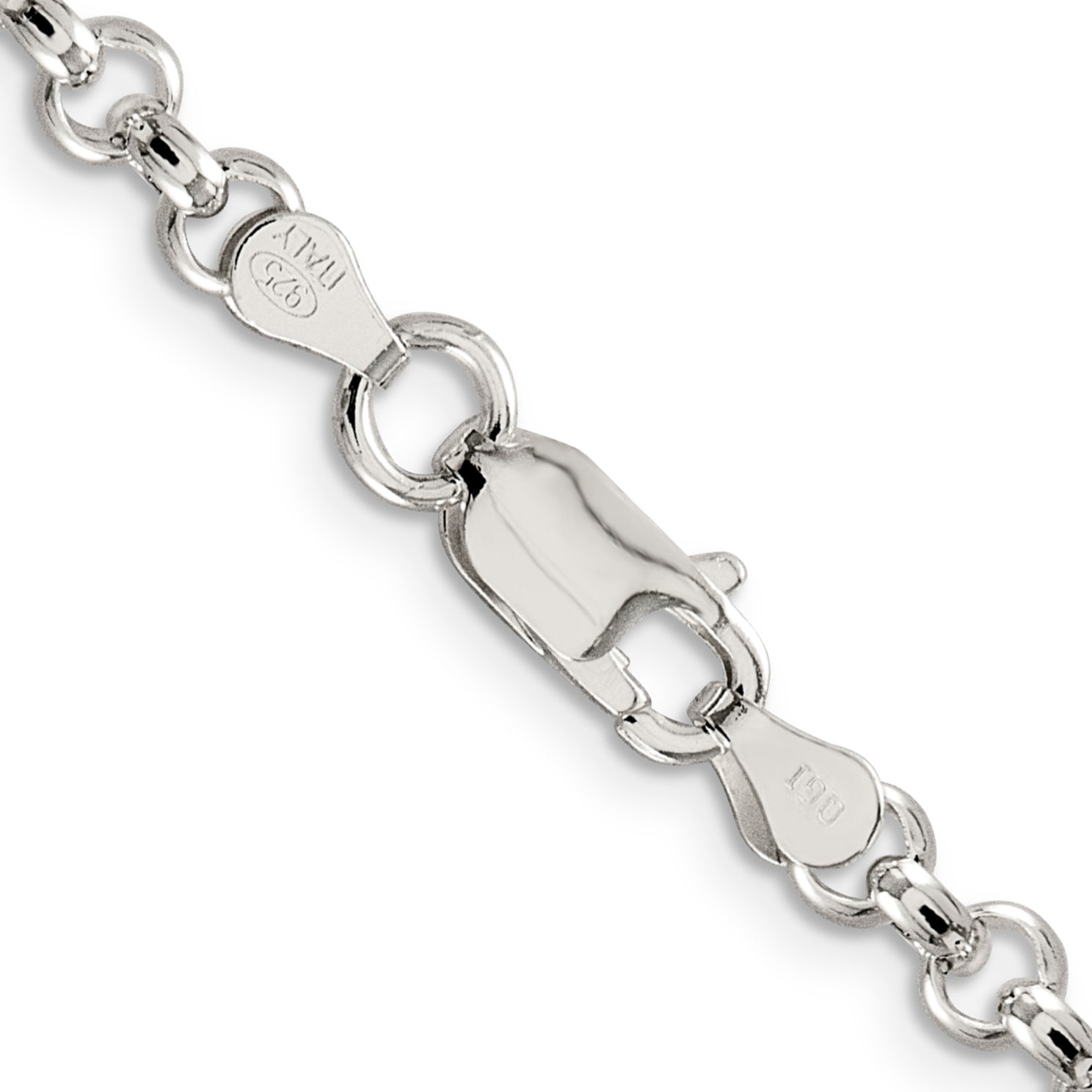 16 Inch Sterling Silver 4.6mm Rolo Chain Necklace