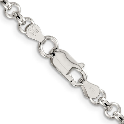 20 Inch Sterling Silver 4.6mm Rolo Chain Necklace