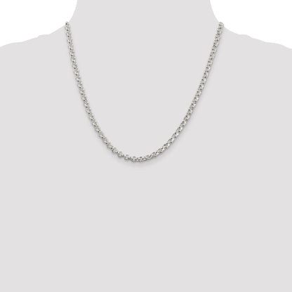 20 Inch Sterling Silver 4.6mm Rolo Chain Necklace