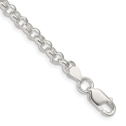7 Inch Sterling Silver 4.6mm Rolo Chain Bracelet