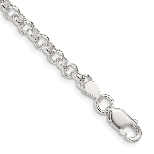 7 Inch Sterling Silver 4.6mm Rolo Chain Bracelet