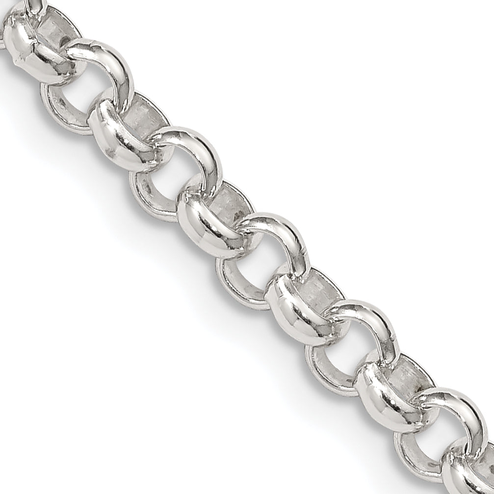 36 Inch Sterling Silver 4.6mm Rolo Chain Necklace