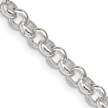 24 Inch Sterling Silver 4.6mm Rolo Chain Necklace