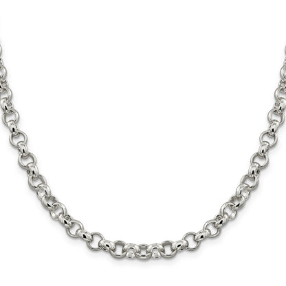 16 Inch Sterling Silver 6.75mm Rolo Chain Necklace