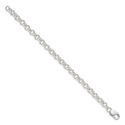 7 Inch Sterling Silver 6.75mm Rolo Chain Bracelet