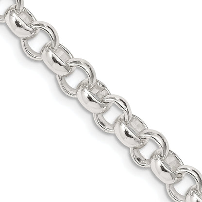24 Inch Sterling Silver 6.75mm Rolo Chain Necklace