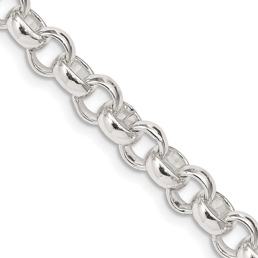 20 Inch Sterling Silver 6.75mm Rolo Chain Necklace