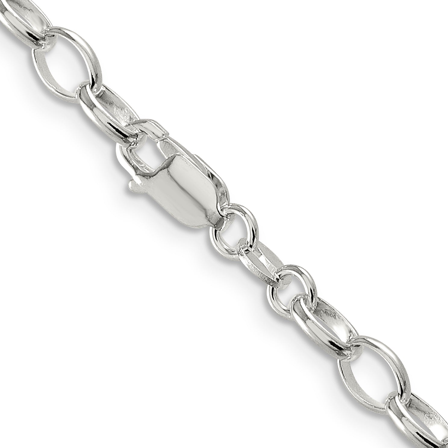 20 Inch Sterling Silver 5mm Fancy Rolo Chain Necklace