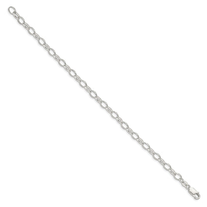 7 Inch Sterling Silver 5mm Fancy Rolo Chain Bracelet