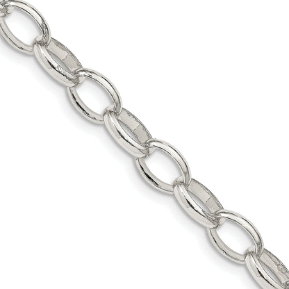 18 Inch Sterling Silver 8mm Fancy Rolo Chain Necklace