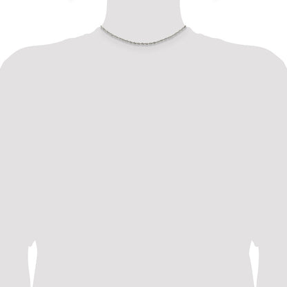 14 Inch Sterling Silver 2mm Singapore Chain Necklace