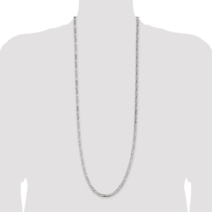 Sterling Silver 4.5mm Figaro Chain Necklace