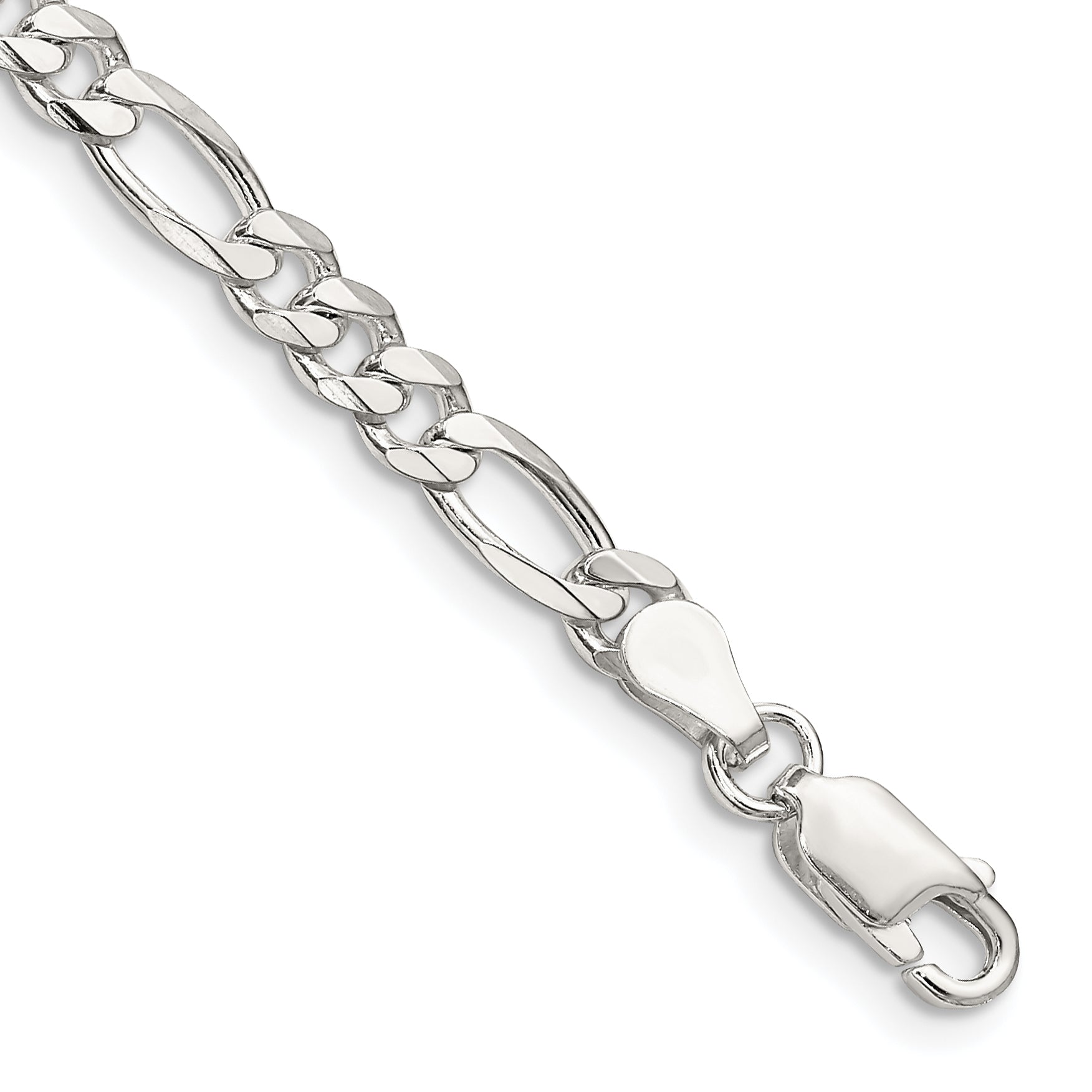 7 Inch Sterling Silver 4.5mm Figaro Chain Bracelet