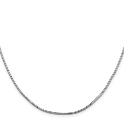 16 Inch Sterling Silver 1.25mm Diamond-Cut Round Franco Chain Necklace