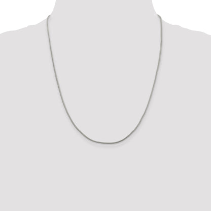 20 Inch Sterling Silver 1.25mm Diamond-Cut Round Franco Chain Necklace