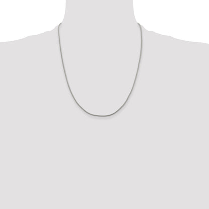 22 Inch Sterling Silver 1.25mm Diamond-Cut Round Franco Chain Necklace