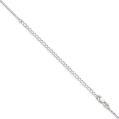 22 Inch Sterling Silver 1.25mm Diamond-Cut Round Franco Chain W/4In Ext.