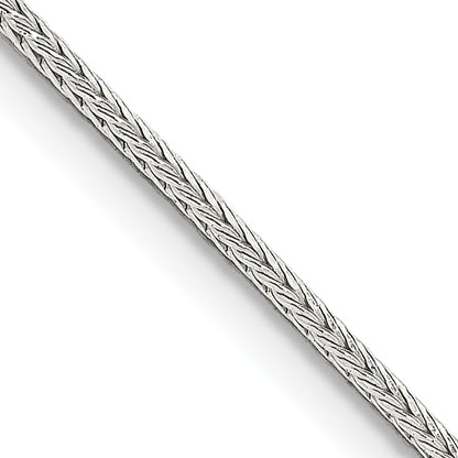 22 Inch Sterling Silver 1.25mm Diamond-Cut Round Franco Chain W/4In Ext.