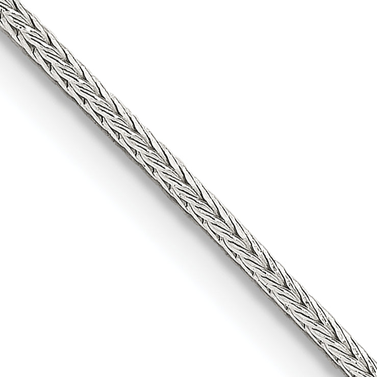 30 Inch Sterling Silver 1.25mm Diamond-Cut Round Franco Chain Necklace