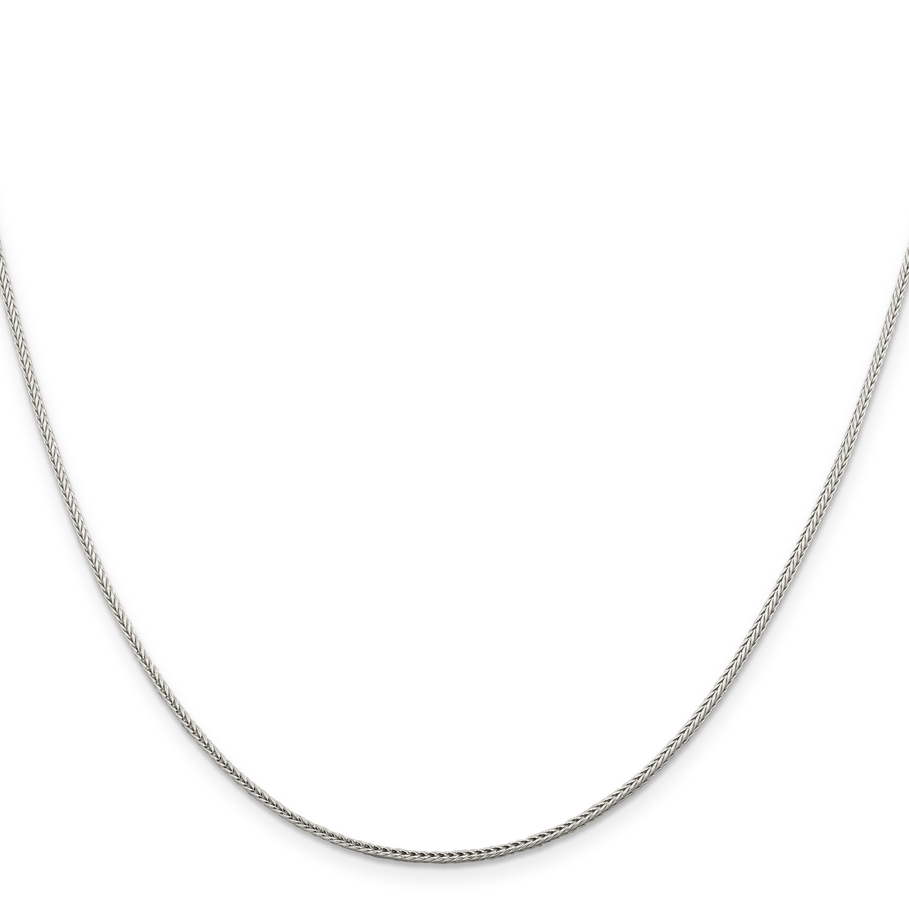 16 Inch Sterling Silver 1.45mm Diamond-Cut Round Franco Chain Necklace