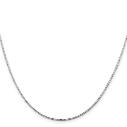18 Inch Sterling Silver 1.45mm Diamond-Cut Round Franco Chain Necklace