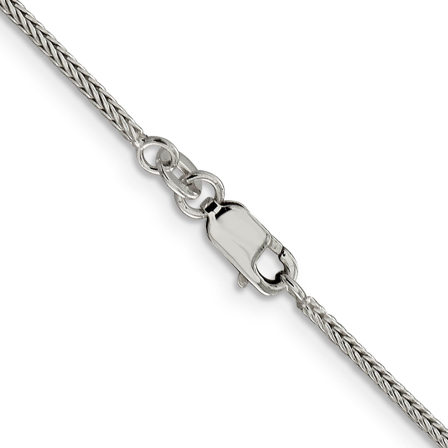 16 Inch Sterling Silver 1.45mm Diamond-Cut Round Franco Chain Necklace