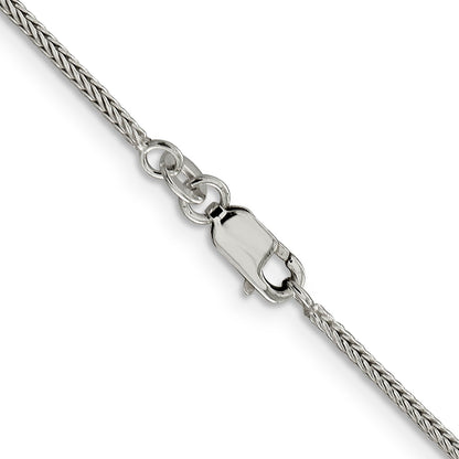 26 Inch Sterling Silver 1.45mm Diamond-Cut Round Franco Chain Necklace