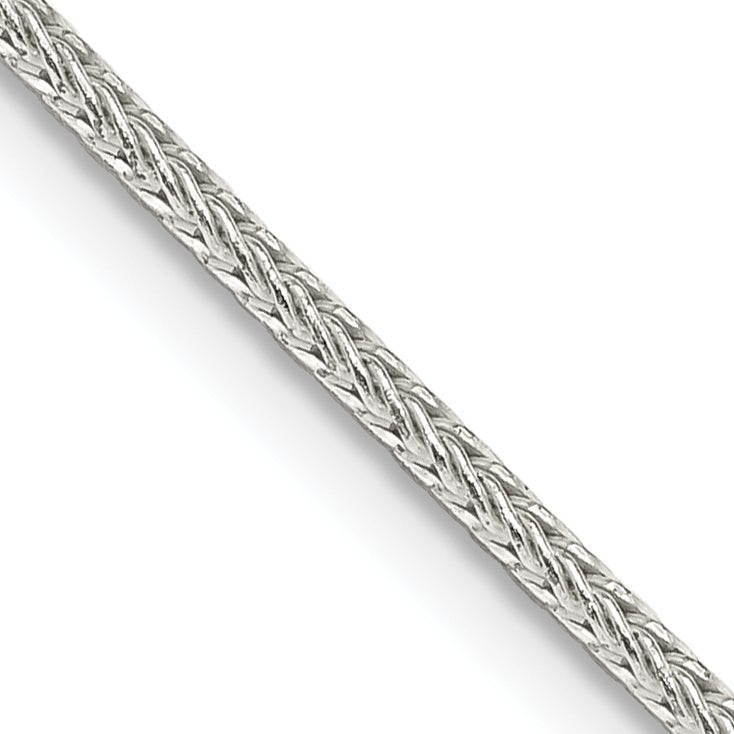 20 Inch Sterling Silver 1.45mm Diamond-Cut Round Franco Chain Necklace