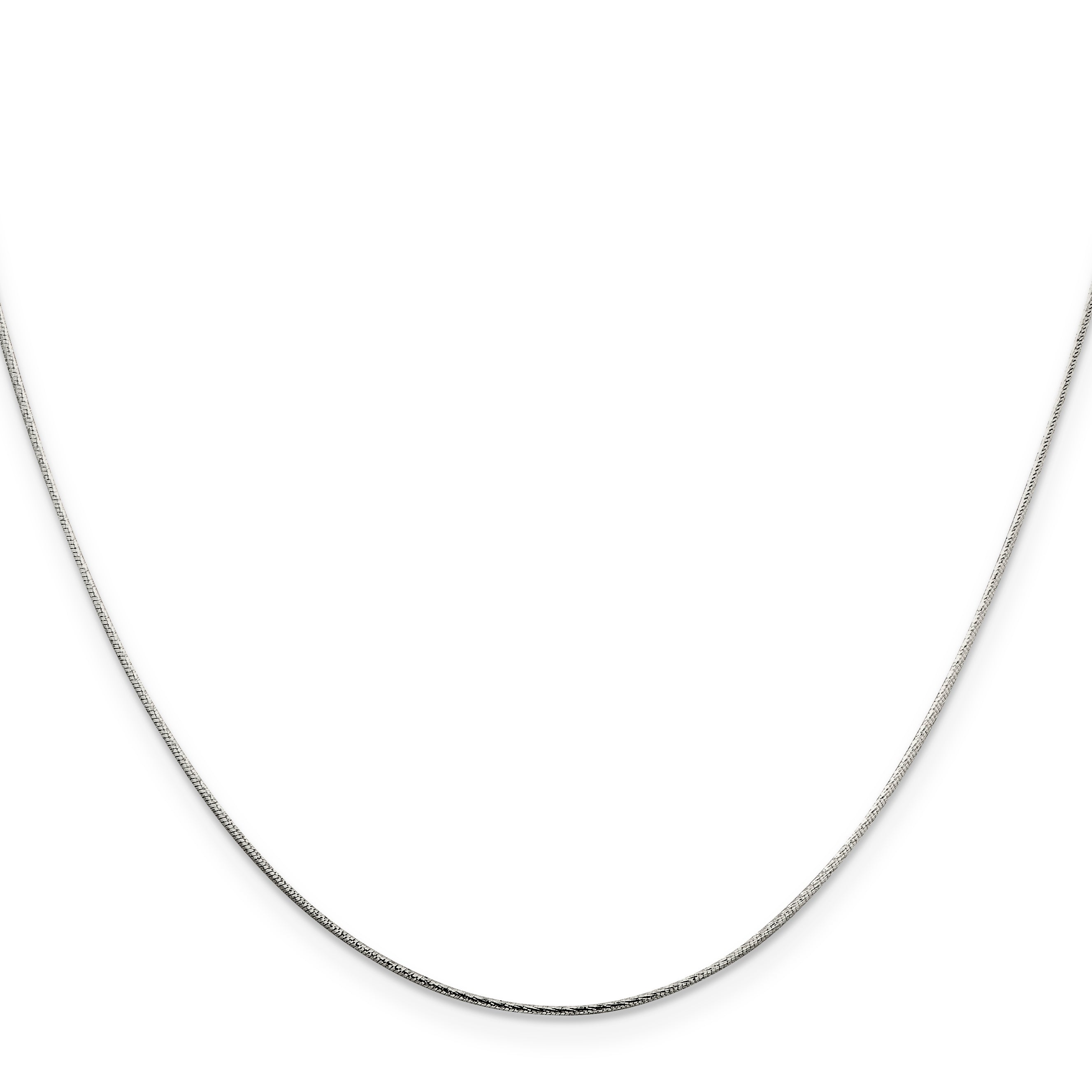 18 Inch Sterling Silver .85mm Diamond-Cut Snake Chain Necklace