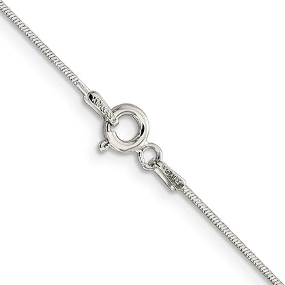 18 Inch Sterling Silver .85mm Diamond-Cut Snake Chain Necklace
