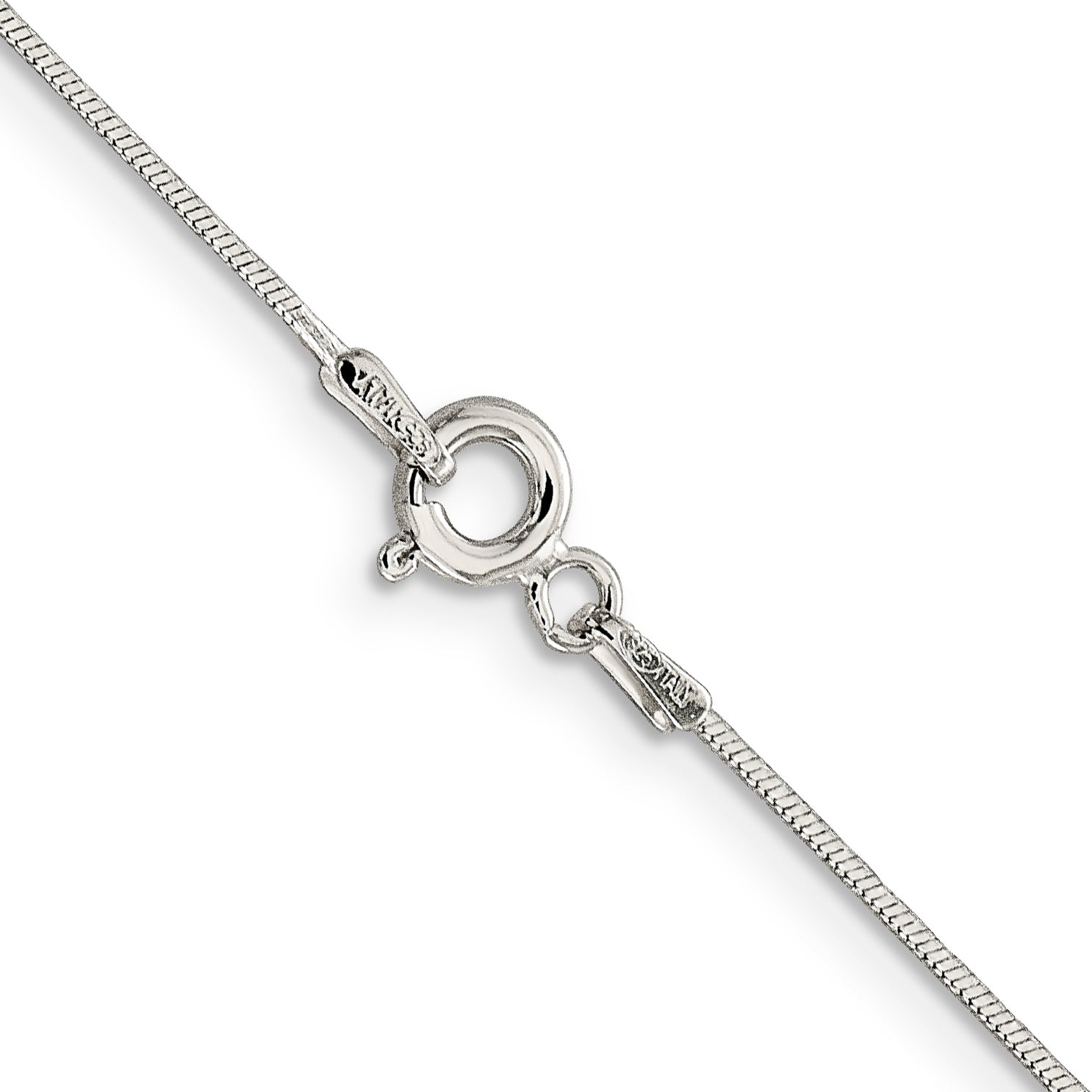 30 Inch Sterling Silver .85mm Diamond-Cut Snake Chain Necklace