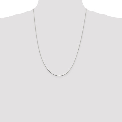 24 Inch Sterling Silver .85mm Diamond-Cut Snake Chain Necklace