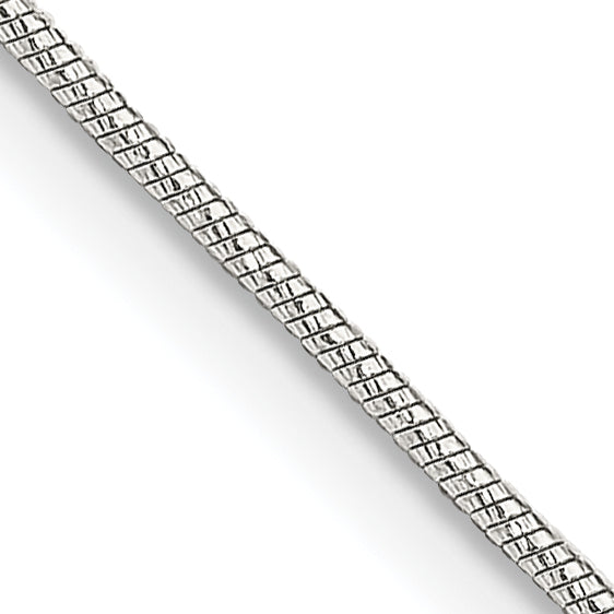 22 Inch Sterling Silver .85mm Diamond-Cut Snake Chain Necklace