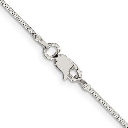 20 Inch Sterling Silver 1.25mm Diamond-Cut Snake Chain Necklace