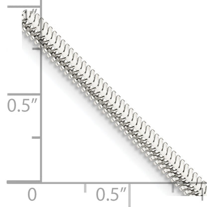 30 Inch Sterling Silver 3.3mm Flat Oval Snake Chain Necklace