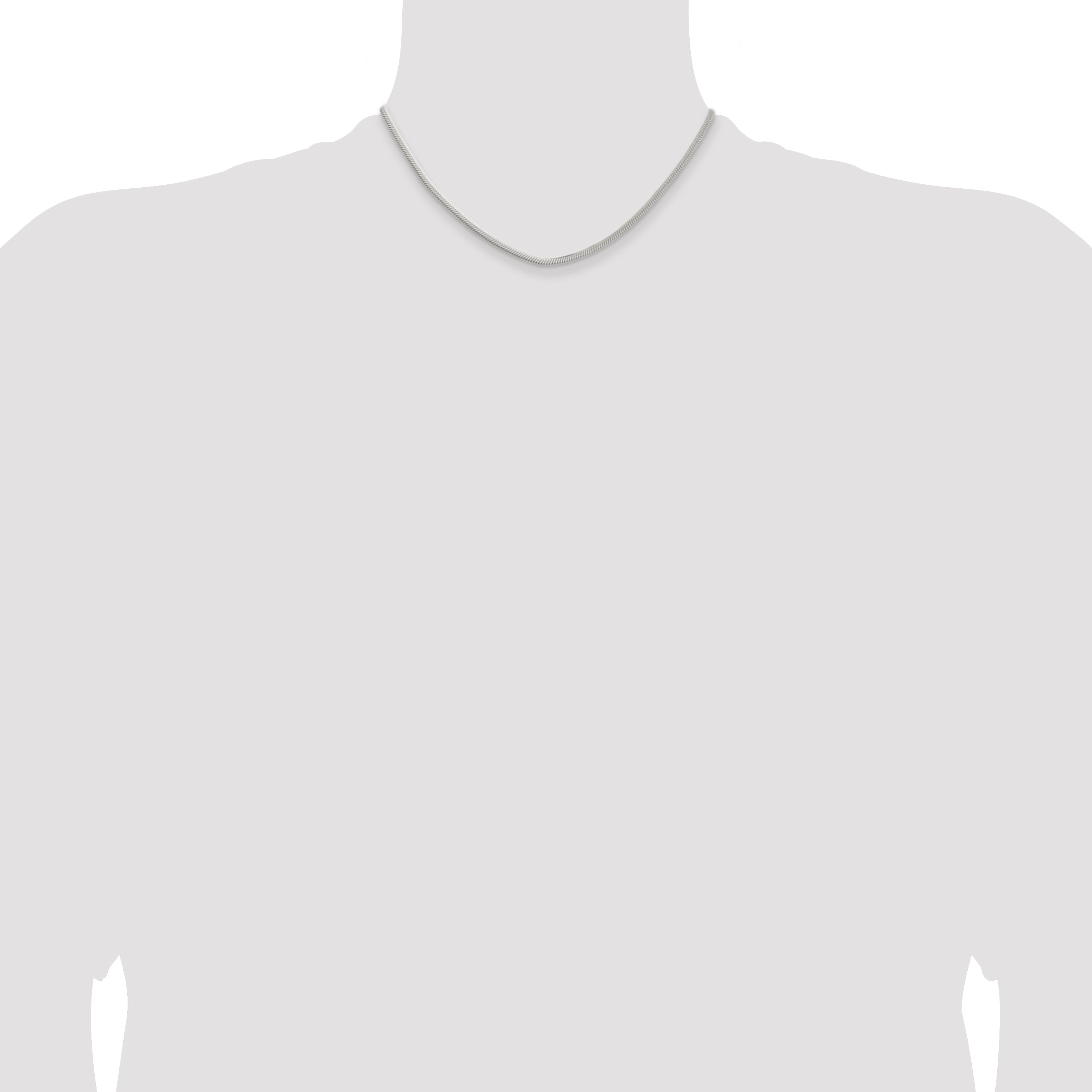 16 Inch Sterling Silver 3.3mm Flat Oval Snake Chain Necklace