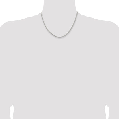 18 Inch Sterling Silver 3.3mm Flat Oval Snake Chain Necklace