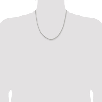 20 Inch Sterling Silver 3.3mm Flat Oval Snake Chain Necklace